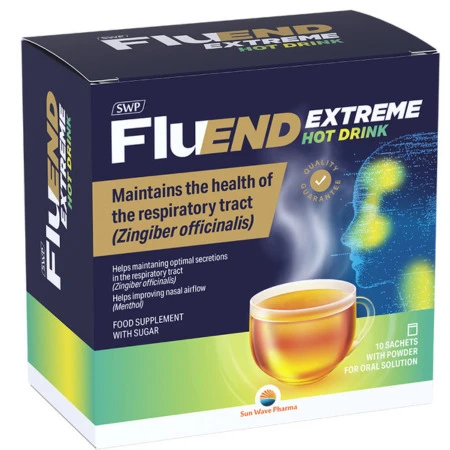 SWP Fluend extreme hot drink prášok na prípravu nápoja vo vreckách 1 x 10 ks