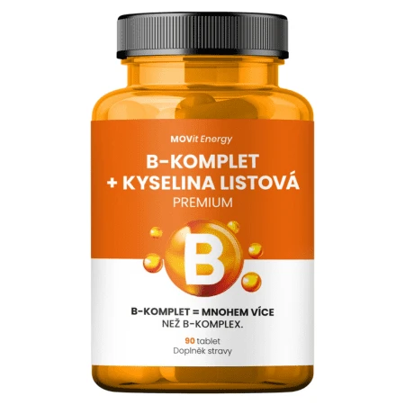 MOVit B-komplet + kyselina listová premium 90 kapsúl