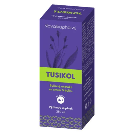 SLOVAKIAPHARM Tusikol bylinný extrakt zo zmesi 5 bylín 250 ml