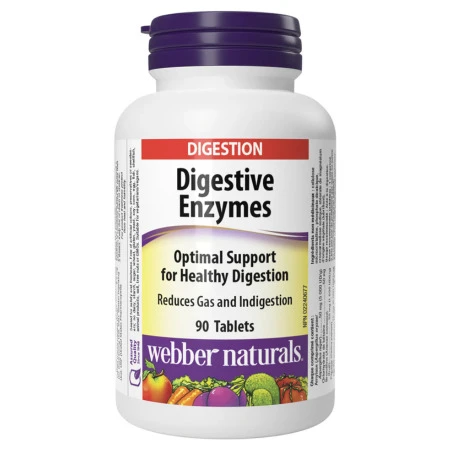 WEBBER NATURALS Tráviace enzýmy 90 tabliet