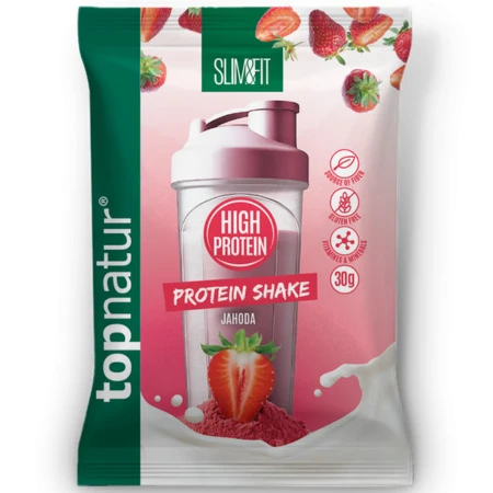 TOPNATUR Slim&fit protein shake prášok jahoda 30 g