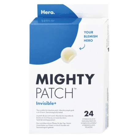 HERO Mighty patch invisible+ denné hydrokoloidné priehľadné náplasti na akné 1 x 24 ks