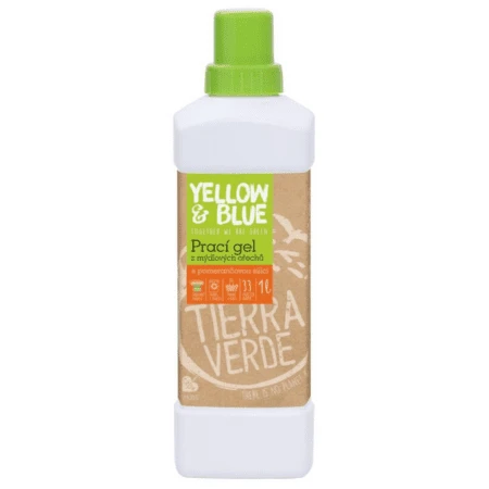 TIERRA VERDE Prací z mydlových orechov s BIO pomarančovou silicou 1 L