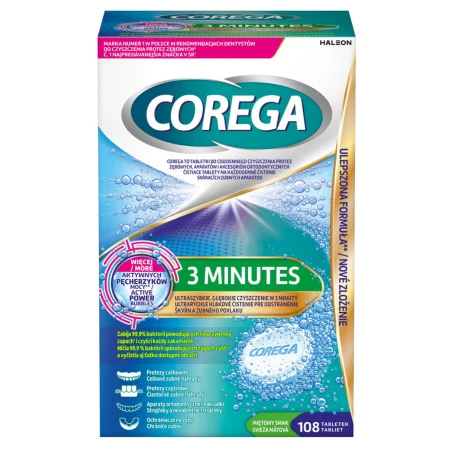 COREGA Tabs 3 minutes daily cleanser čistiace tablety 108 ks