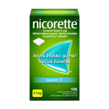 NICORETTE Icemint gum 4 mg 105 žuvačiek