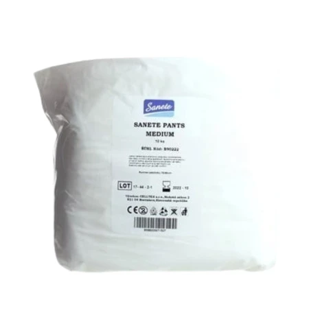 SANETE Pants nohavičky plienkové inkontinenčné M, savosť 980 ml obvod pása 70-95 cm 10 ks