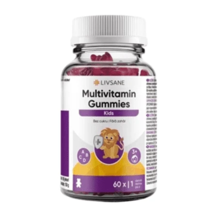 LIVSANE Multivitamíny Gummies želé pre deti jahodová príchuť 60 tabliet