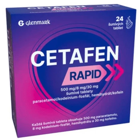 CETAFEN Rapid 500 mg/8 mg/30 mg 24 ks