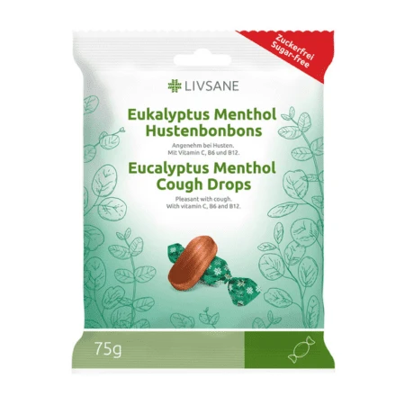 LIVSANE Bylinné pastilky mentol, eukalyptus 75 g