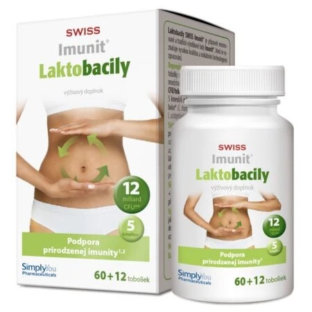 SWISS Imunit laktobacily 60 + 12 kapsúl ZADARMO