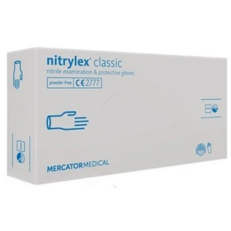 MERCATOR Nitrylex white nitrilové rukavice veľ.L biele 100 ks