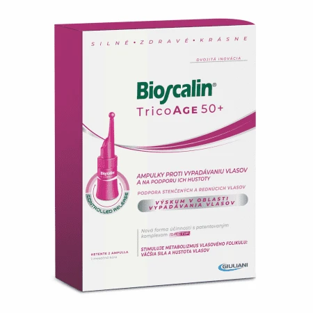 BIOSCALIN TricoAge 50+ ampulky proti vypadávaniu vlasov a na podporu hustoty 8 x 3,5 ml