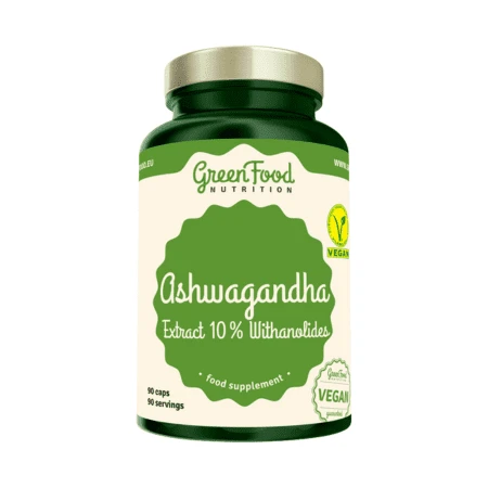 GREENFOOD Ashwagandha extract 10 % withanolides 90 kapsúl