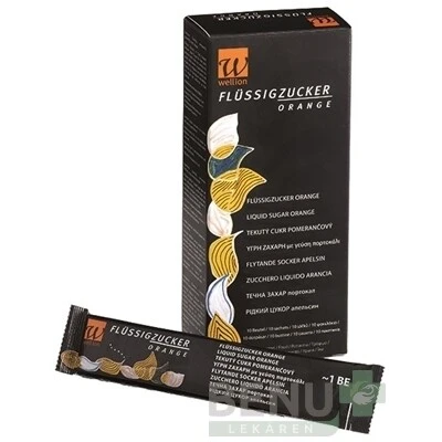 Wellion TEKUTÝ CUKOR pomaranč liq por 10x13ml