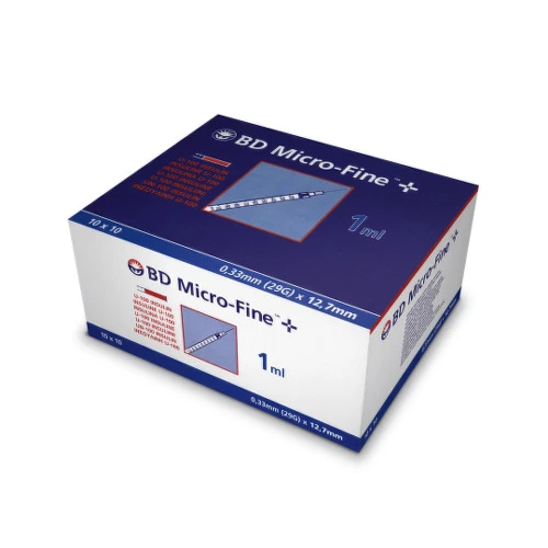 BD MICRO FINE Inzulínová striekačka U-100 s integrovanou ihlou 29 G 1 ml 10 x 10 ks