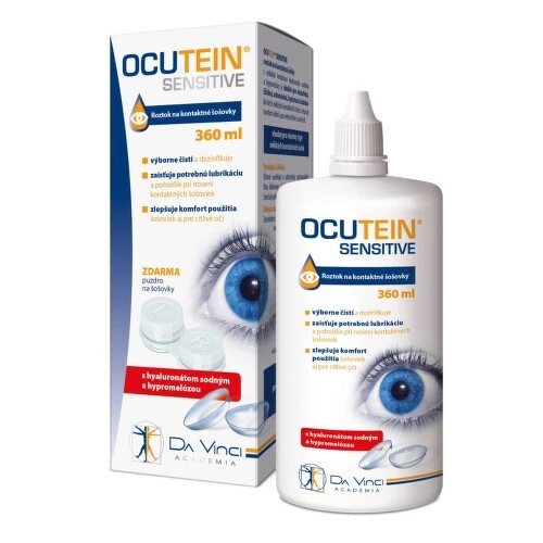 OCUTEIN Sensitive da vinci roztok na kontaktné šošovky 360 ml + puzdro na šošovky