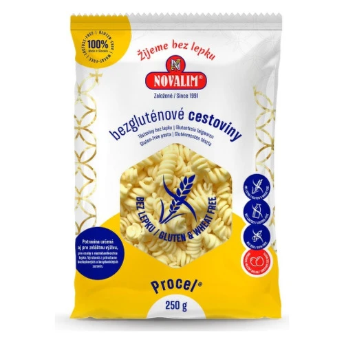 NOVALIM Bezlepkové cestoviny špirály 250 g