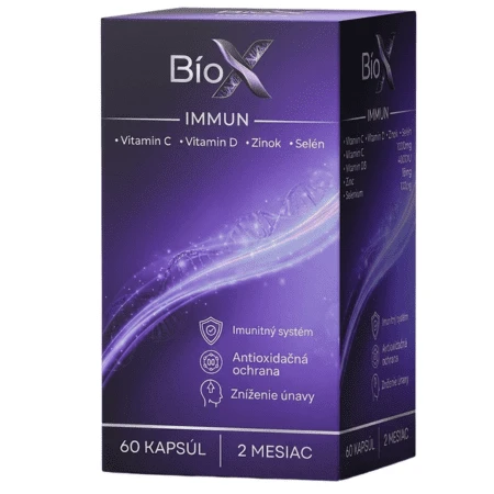 BIOX Immun Vitamín C + vitamín D + zinok + selén 60 kapsúl