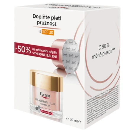 EUCERIN Hyaluron-fil.+elasticity denný krém rosé výhodné balenie 2 x 50 ml set
