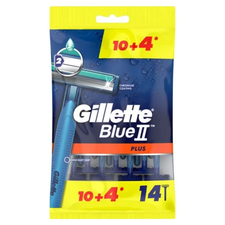 GILLETTE BlueII plus pánsky jednorazový holiaci strojček 14 ks