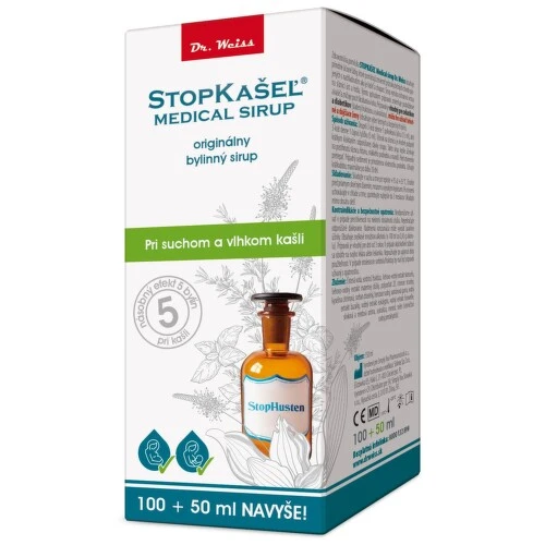 DR. WEISS Stopkašeľ medical sirup 100 ml + 50 ml ZADARMO