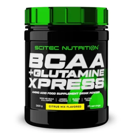 SCITEC NUTRITION BCAA + glutamine xpress prášok príchuť citrus 300 g