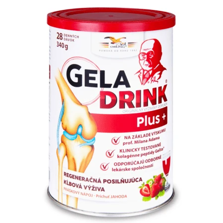 GELADRINK Plus kĺbová výživa jahodový nápoj 340 g