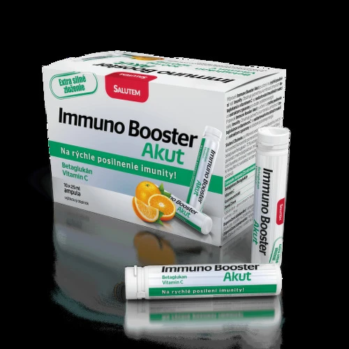Immuno Booster Akut 10 amp. s pomarančovou príchuťou SALUTEM 10 x 25 ml
