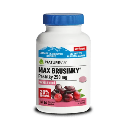 NATUREVIA Max brusnice 250 mg 36 pastiliek