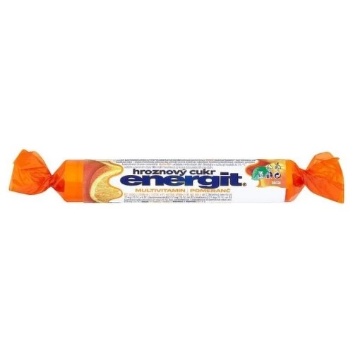 ENERGIT Hroznový cukor multivitamín, pomaranč 17 tabliet