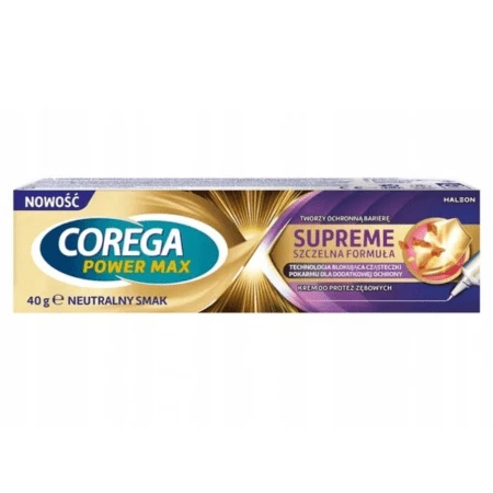 COREGA Power max supreme food block fixačný krém bez príchute 40 g