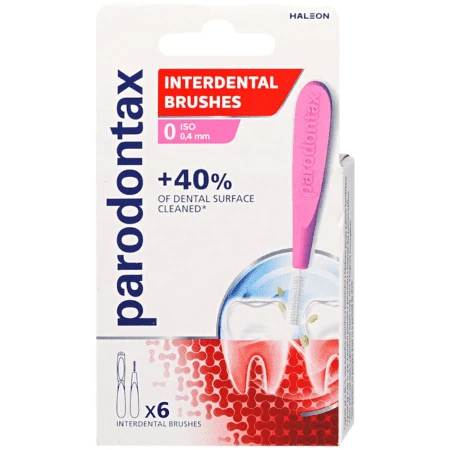 PARODONTAX Interdental brushes 0,4 mm medzizubná kefka veľkosť ISO 0 6 ks
