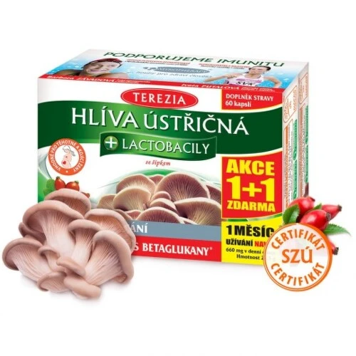 TEREZIA Hliva ustricová + laktobacily 60 + 60 kapsúl ZADARMO