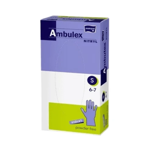 AMBULEX Vyšetrovacie a ochranné rukavice S fialové 100 ks