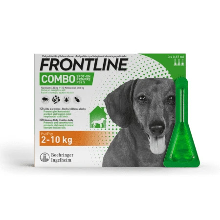 FRONTLINE Combo spot-on pre psy S 2-10 kg 3 x 0,67 ml