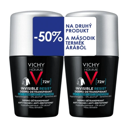 VICHY Homme invisible resist detranspirant 72h duo 2 x 50 ml