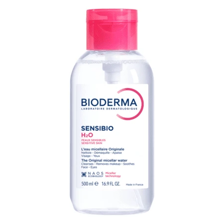 BIODERMA Sensibio H2O micelárna voda na citlivú pleť s pumpou 500 ml