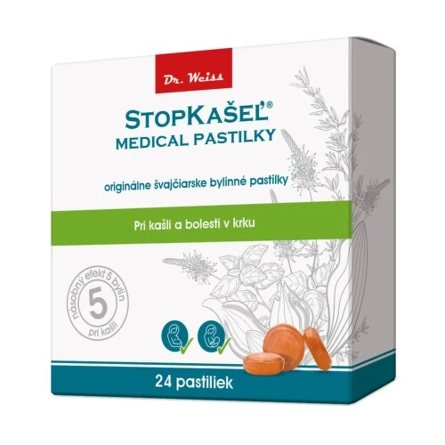 DR. WEISS Stopkašeľ medical 24 pastiliek