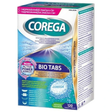 COREGA Bio tabs antibakteriálne čistiace tablety 120 tabliet