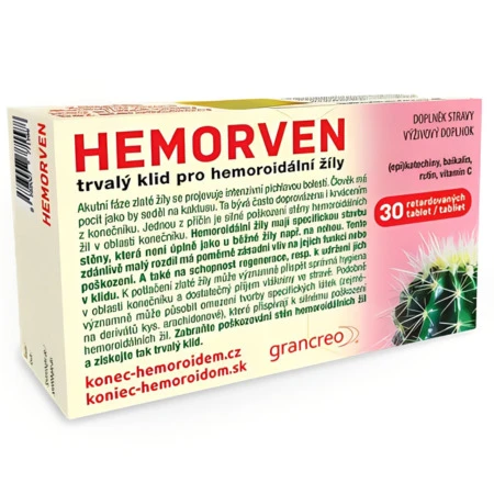HEMORVEN Hemoroidálne žily 30 tabliet