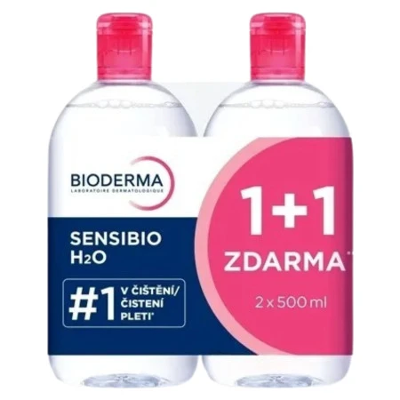 BIODERMA Sensibio H2O festival micelárna pleťová voda na citlivú pleť 1+1 zadarmo 2 x 500 ml