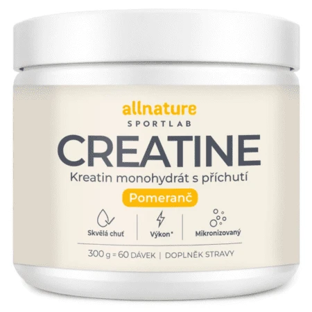 ALLNATURE Sportlab creatine monohydrát prášok s príchuťou pomaranč 300 g