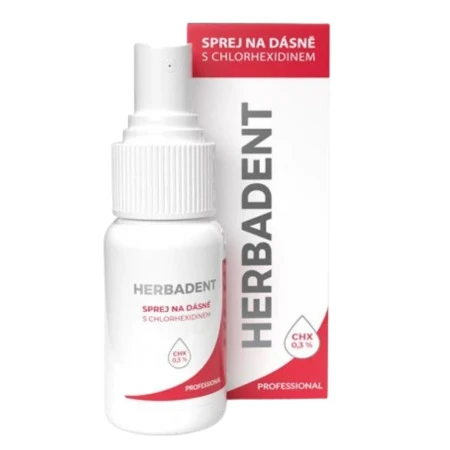 HERBADENT Profesional sprej na ďasná s 0,3% chlórhexidínom 25 ml