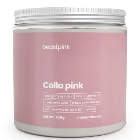 GYMBEAM Beastpink colla pink prášok na prípravu nápoja príchuť mango pomaranč 240 g
