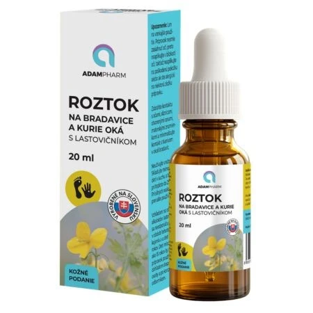ADAMPharm Roztok na bradavice a kurie oká  s lastovičníkom 20 ml