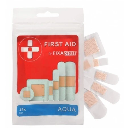FIXAPLAST First aid aqua vodeodolná náplasť mix 1 x 24 ks