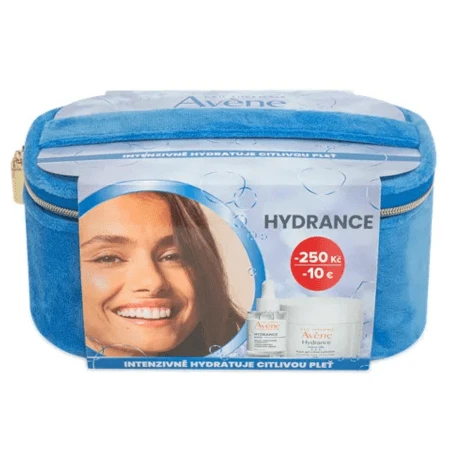 AVENE Hydrance boost hydratačné sérum 30 ml + aqua gél 50 ml kozmetická taštička 1 x 1 set