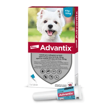 ADVANTIX Spot-on pre psy od 4 do 10 kg 1 ml