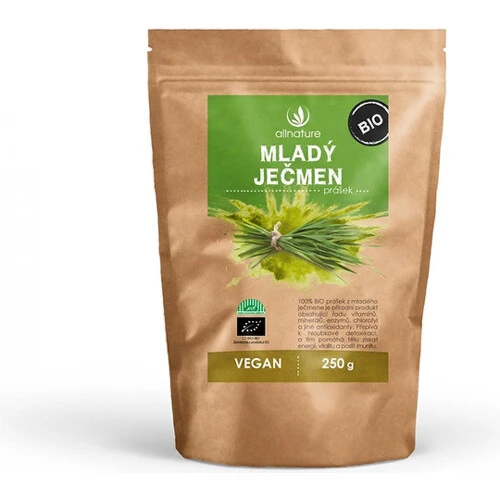 ALLNATURE Mladý jačmeň bio vegan prášok 250 g