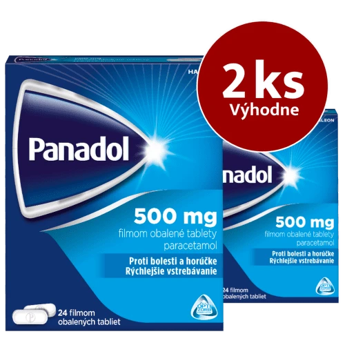 PANADOL 500 mg proti bolesti a horúčke 24 tabliet - balenie 2 ks